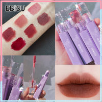 EBiSU Luckgo Teddy Bear Nude Matte ลิปกลอสเพิ่มความชุ่มชื้นกันน้ําติดทนนาน