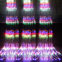 3X3M 320 LED Waterfall Snowfall Curtain Icicle LED String Light Meteor Shower Rain Effect String Light Christmas Wedding Light