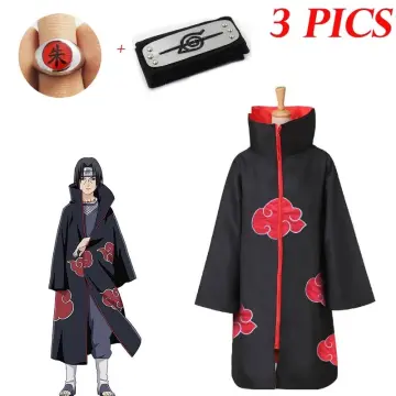 Naruto Akatsuki Tobi Uchiha Obito Robe Cloak Coat + Resin Mask Cosplay  Costume