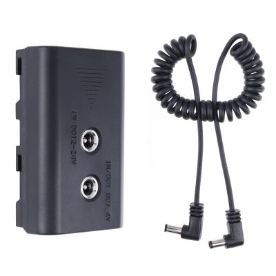 Fotga Power Adapter DC Connector to NP-F Dummy Battery Replacement of NP-F960 /750/770/970 to Power Camera Field Monitor LED
