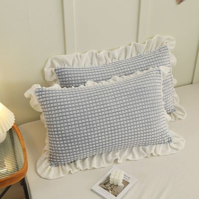 [COD] milk velvet pillowcase 48×74 a pair of pillowcases warm falai coral student dormitory female