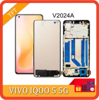 6.56 "TFT สำหรับ Vivo IQOO 5 5G จอแสดงผล LCD แผงหน้าจอสัมผัสประกอบหน้าจอดิจิตอลสำหรับ Vivo Iqoo5 V2024A LCD