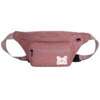 Fanny Pack for Kid Girl Cute Bear Waist Bag Chest Bag with Zipper Shopping Sport