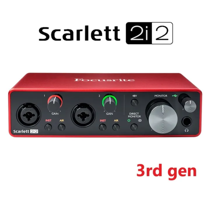 Focusrite Scarlett 2I2 (3Rd Gen) Audio Interface External USB Sound ...