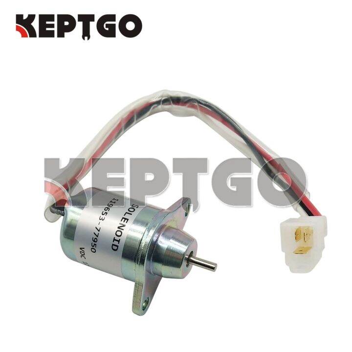 ๑-new-119653-77950-12v-diesel-fuel-shut-off-solenoid-for-kubota-john-deere-119653-77950