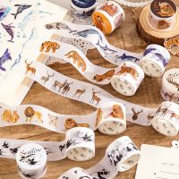 Journamm 6 Designs Kawaii Animal Washi Paper Tapes Scrapbooking Decoration Sticker Masking Tapes DIY Creative Stationery Tape TV Remote Controllers