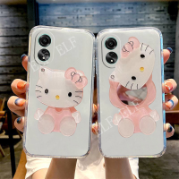 เคสนิ่มสำหรับ OPPO A78 4G 5G เคสโปร่งใสแฟชั่นสำหรับ OPPO A78 A98 A77S A77 A76 A96 A95 A55 A54 A57 A17 A17K A16 A16K A16E A16 A15 A15S KT กระจกแต่งหน้าซิลิโคนกันกระแทกฝาครอบโทรศัพท์ OPPOA78 NFC