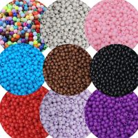 ◘❖ 1000pcs/lot 4mm 1800pcs 3mm Candy Colors Plastic Acrylic Beads Ball Round Spacer Loose Beads For DIY Necklace Bracelet Jewelry Making Handicrafts