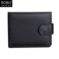 New Genuine Leather Men Wallets Brand Design Wallets With Coin Pocket Purses Gift For Men Card Holder Bifold Male Purse N080