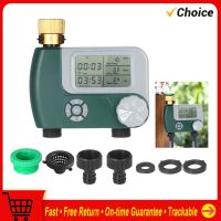 Programmable Digital Hose Faucet Timer Automatic Watering Sprinkler System Irrigation Controller with 2 Outlet for Garden Plants Power Points  Switche