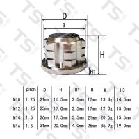 [Haotao Hardware] TS น็อตไทเทเนี่ยม M10/12X1.25P M14/16X1.5P สกรูน๊อตหน้าแปลน Ti น็อตไททาเนียมอัลลอยด์แกนหมุนด้านหลังน๊อต (1ชิ้น)