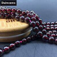 AAA Garnet Syenites Carchedonia Bead โกเมน หินลูกปัดกลม 4-7 มิลลิเมตรพลอยหลวม Spacer DIY