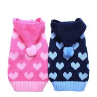 〖Love pets〗   Cat Dog Sweater Hoodie Hearts Patterns Jumper Pet Puppy Coat Jacket Warm Clothes for Chihuahua Yorkie Poodle