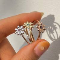 Gails RFK497 Flower ring แหวนดอกไม้ฝังพลอย