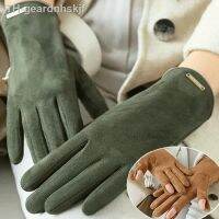 【hot】✽✘✘  Warm TouchScreen Inside Suede Woman Gloves Fashion Color Thicken Outdoor Cycling Drive