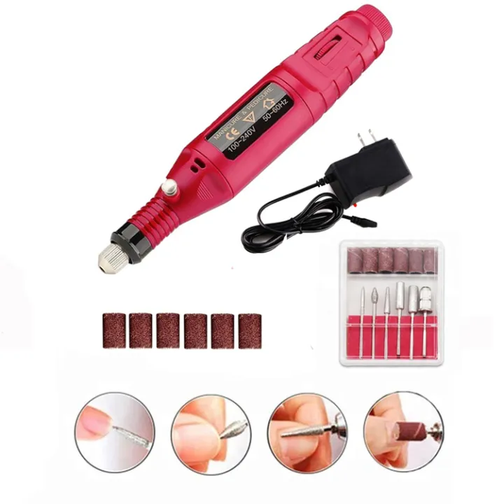 Nail Art Drill KIT Electric FILE Portable Grinder Machine Lazada PH