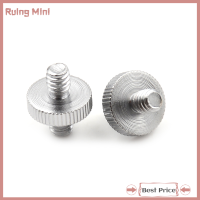 Ruing 2ชิ้น1/4 "1/4" ตัวผู้ถึง1/4 "ตัวผู้-เกลียวสกรูหัวคู่ตัวปรับเกลียวตัวผู้