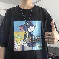 CWผู้ชายเสื้อยืดการ์ตูนพิมพ์แฟชั่นแขนสั้นBreathable OriginalรูปแบบStay UP Late CHAMPION