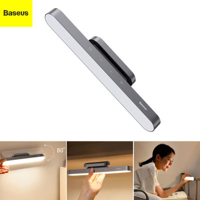 Baseus Wall อ่าน Light Stick ไร้สาย Stepless Dimmable Touch ไฟควบคุม Bar W/ชาร์จ/ตัวยึดแม่เหล็กแบบพกพาไฟ LED สำหรับอ่าน/ตู้เสื้อผ้า/ตู้/แต่งหน้ากระจก/ข้างเตียง