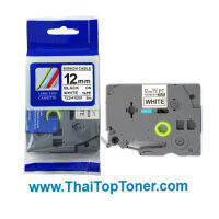 เทปพิมพ์อักษร สำหรับ Brother TZE-FX231 12mm ดำพื้นขาว เทปพันสายไฟ เทปเคลือบลามิเนต ชนิดยืดหยุ่นพิเศษ  (ออกใบกำกับภาษีได้)