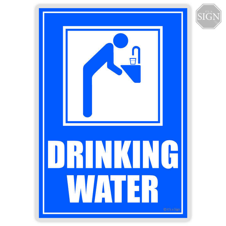 Drinking Water Laminated Signage A4 Size Lazada Ph