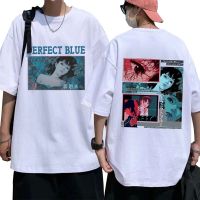 Anime Perfect Blue Print T Shirt Men Gothic Fashion T Shirts Summer Cotton Short Sleeve Oversized T-Shirt Streetwear S-4XL-5XL-6XL