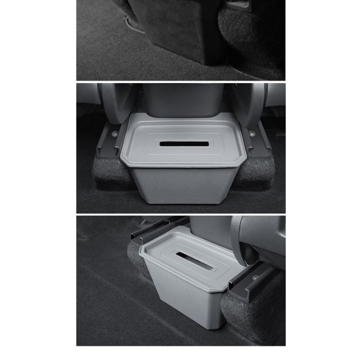 reyalxa-กล่องเก็บของใต้ที่นั่งพร้อมฝา-ติดตั้งง่าย-สีดำ-สีเทา-ไม่ส่งผลกับอุปกรณ์ในรถ-ไม่ลื่นไม่ก่อเสียง-ที่เก็บของ-ที่วางของสําหรับ-tesla-model-y