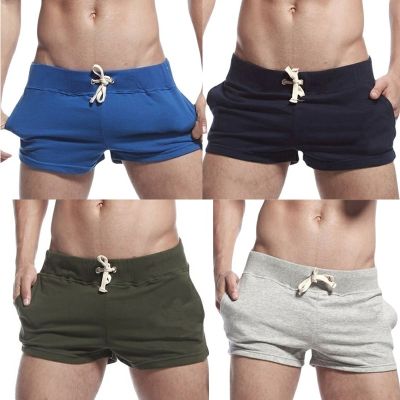 [COD] Foreign trade European size summer promotion mens high elastic casual solid bottoming underwear mid-waist and cross-border