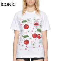 iCONiC CHERRY CRYSTALS JUICE T-SHIRT #6653 เสื้อยืด พิมพ์ลาย น้ำผลไม้ รสเชอรี่ ติดคริสตัล วิบวับ เสื้อยืดผญ เสื้อยืดผช เสื้อแฟชั่น เสื้อออกงาน เสื้อทำงาน