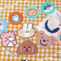 วัสดุกันลื่น ​ล้างได้  ทนความร้อน ที่รองแก้ว PVC ลายการ์ตูน Cartoon PVC Coaster