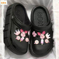 ER รองเท้าแตะสไลด์การ์ตูนน่ารัก Sepatu Kebun รองเท้าแตะยี่ห้อ Clogs คลาสสิกของผู้หญิงรองเท้าแตะชายหาดสำหรับเดินช้อปปิ้งเดินเล่น