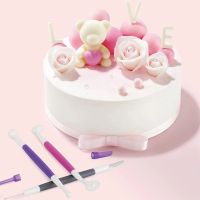 DANSE Sugarcraft 3ชิ้น/เซ็ตอุปกรณ์ตกแต่งเค้กอบขนมฟองดองอุปกรณ์ทำแบบน้ำตาลไอซิ่ง Pin