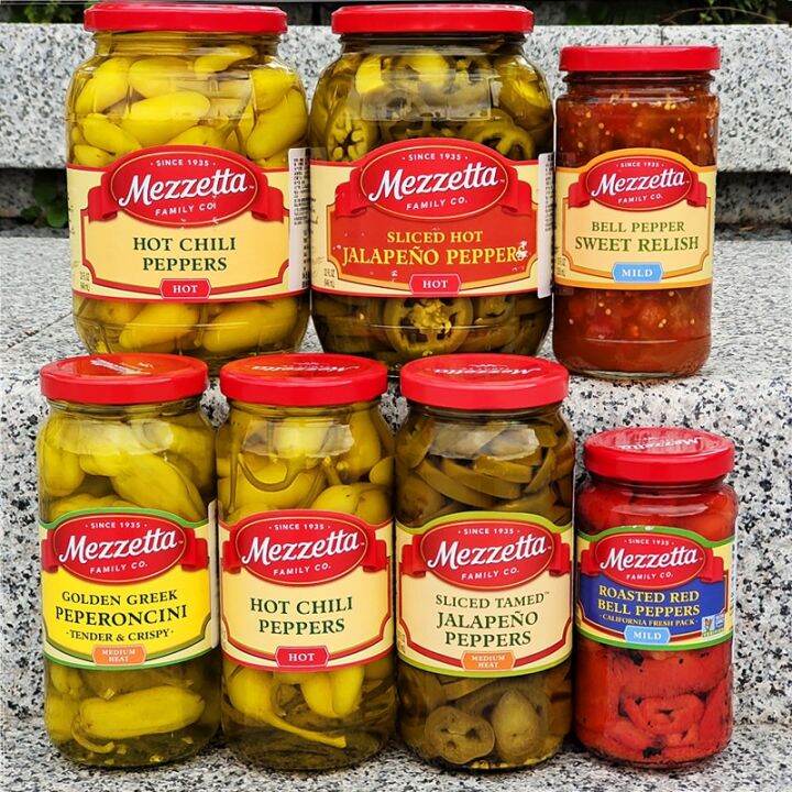 Extra spicy Mexican pepper ring whole sour pickled canned MEZZETTA