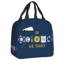 ❈❒✿ In Science We Trust Resuable Lunch Box Waterproof Geek Scientist Lab Cooler Thermal Food Insulated Lunch Bag Kid School Children