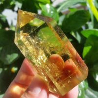 1pcs NATURAL Smoky Citrine QUARTZ CRYSTAL WAND POINT HEALING 70g