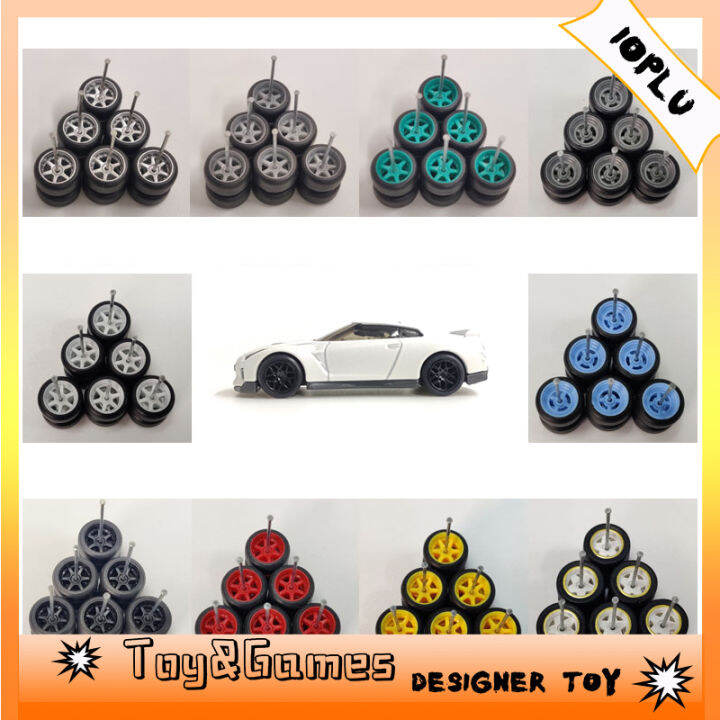 Ioplu 4pcs/set 164 Scale Wheels For Hotwheels Rubber Tire Model Car