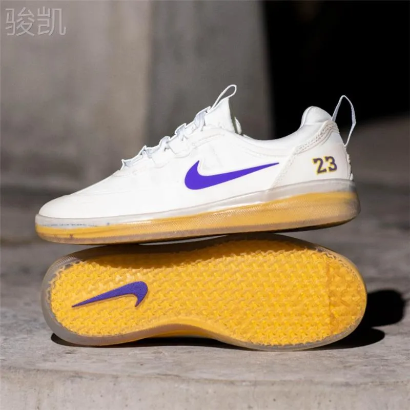 Authentic Nike SB Nyjah Free2 x NBA James co-branded Zijin Lakers