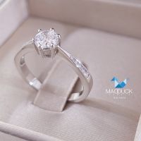 MadDuckJewels RG1902 แหวนเงินแท้925 เพชร CZ ชุบโรเดียม