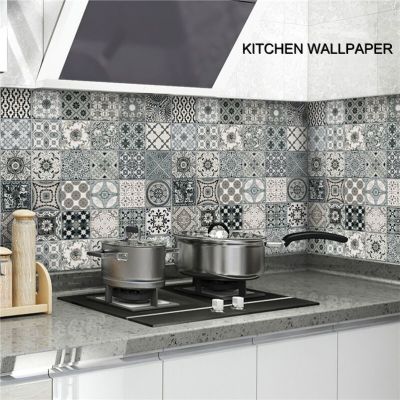 [24 Home Accessories] สติกเกอร์ห้องครัวกันน้ำมันไวนิลไวนิลติดด้วยตนเองเตาตู้ฟอยล์หินอ่อนวอลล์เปเปอร์ DIY ห้องน้ำผนังสติ๊กเกอร์ตกแต่ง