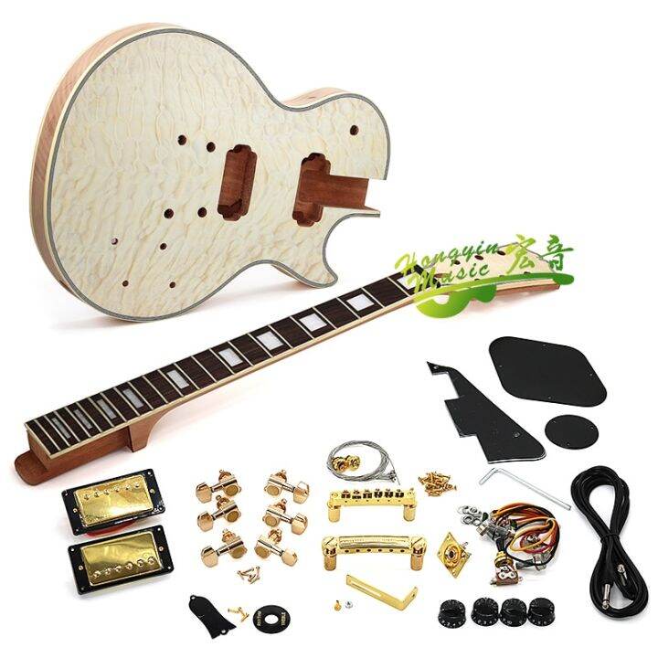 DIY Unfinished Electric Guitar Making Kits HYLP Style Okoume Body