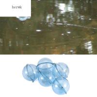 HERWK ลูกบอลน้ำตกปลาปรับได้สีน้ำเงิน,ตกปลาทะเลแม่น้ำเงินฉลุลายทรงกลมกลางแจ้งแพตกปลาแพตกปลาบอล