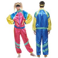 Couples Hippie Costumes Male Women Carnival Halloween Party Vintage 70S 80S Disco Clothing Rock Hippies Cosplay Outfit