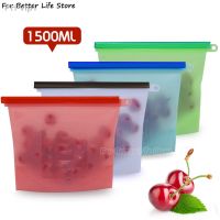 For Better Life 1PC 1500ML Food Sealing Storage Silicone Preservation Bag For Refrigerator Fresh Fresh-Keeping Accessories