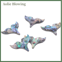 Aolie 5pcs เปลือกปลาหางจี้เสน่ห์แม่เปลือกมุกสำหรับทำเครื่องประดับ DIY