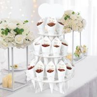 hotx【DT】 Wedding Cones Holder Support Decoration Scraps Tray Paper