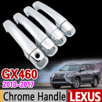 สำหรับอ่าน GX460 2010-2017หรูหราโครเมี่ยมจับปกตัดชุด GX j150 2011 2012 2013 2014 2015 2016อุปกรณ์เสริมสไตล์รถ