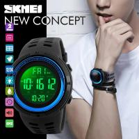 ?ครบ99 ส่งฟรี?SKMEI 1251 ชายนาฬิกากีฬาDual Time Dailyปลุกรายชั่วโมงแยกChronographปฏิทินอัตโนมัติ 50Mกันน้ำ