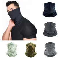 【CC】 Men Cycling Face Scarf Bandana Half Neck Hiking Silk Protection Fishing MTB Headband