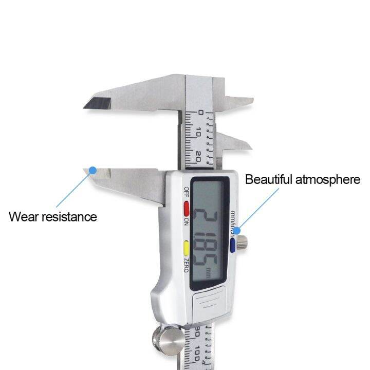 150mm-6-สแตนเลสเวอร์เนียคาลิปเปอร์0-01mm-อิเล็กทรอนิกส์ดิจิตอล-caliper-messschieber-paquimetro-เครื่องมือวัด