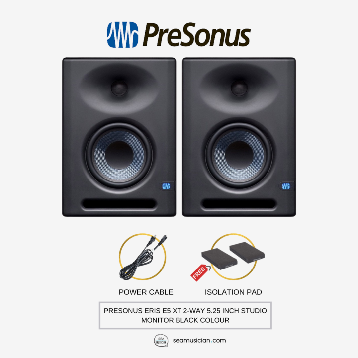 PRESONUS ERIS E5 XT 2-WAY 5.25 INCH STUDIO MONITOR BLACK COLOUR | Lazada